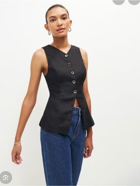 Reformation Aspen Linen Vest